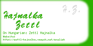 hajnalka zettl business card